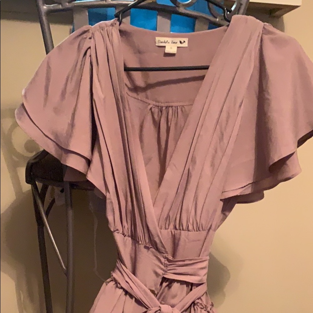 Tan Ruffles Dress